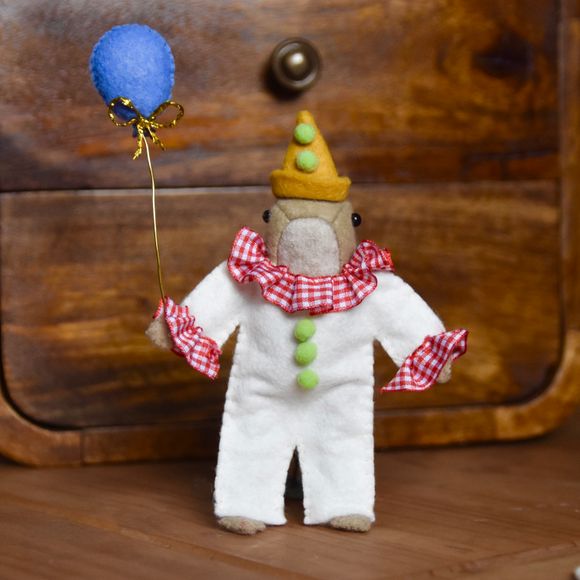 Miniature Clown Suit Felt Sewing Pattern for Frog