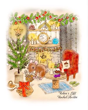 &#x27;Within Festive Spirit&#x27; An 8x10 Framed Fine Art Print Of An Original Drawing By Rachel Austin