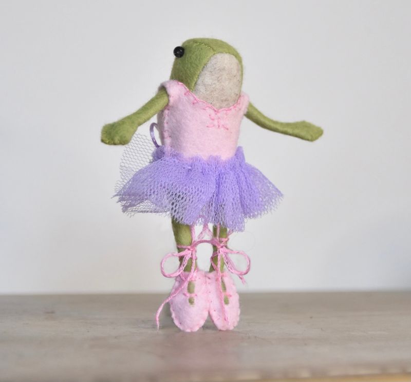 Miniature Ballerina Costume For Beanz The Frog Doll - Sewing Pattern PDF Tutorial - The Wishing Shed