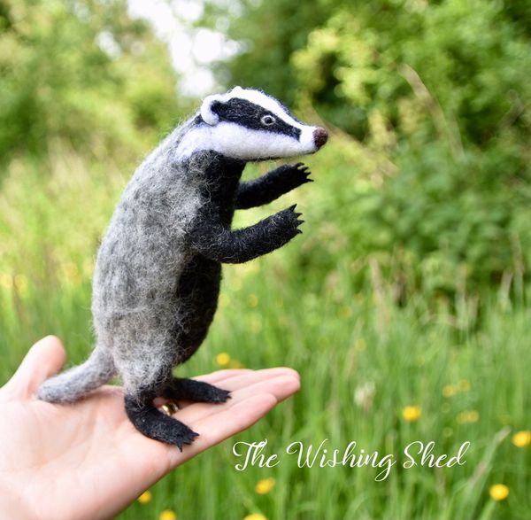 Oakley The Badger - Needle Felting Pattern - A Beautiful Animal Doll For You To Make  