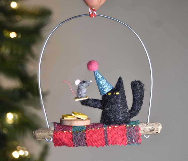 Naughty Kitty with Mouse &amp; Cheese On Cracker! 