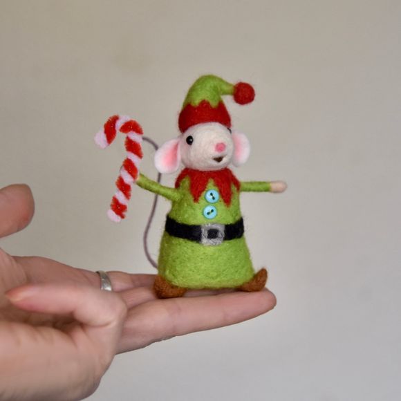 PDF FILES Christmas Elf Mouse Needle Felting Pattern 