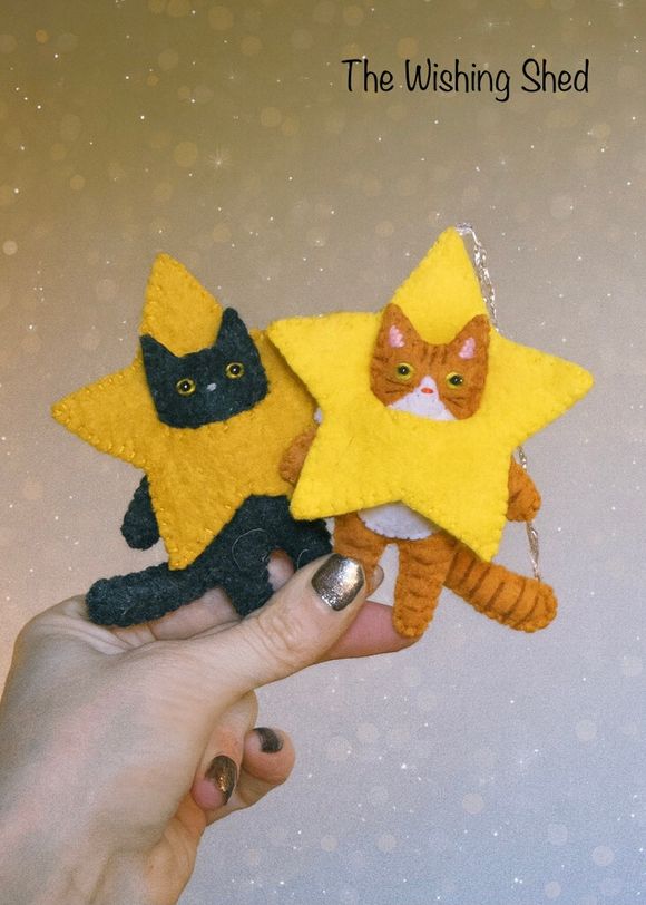 Star Cat Felt Sewing Pattern - The Wishing Shed 