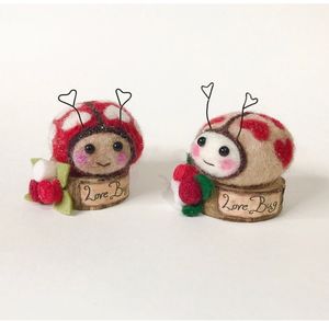 Love Bugs - Valentine’s Day - Gift - Easy Needle Felting Pattern PDF - Tutorial  