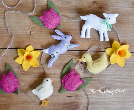 Spring Garland Felt Sewing Pattern  