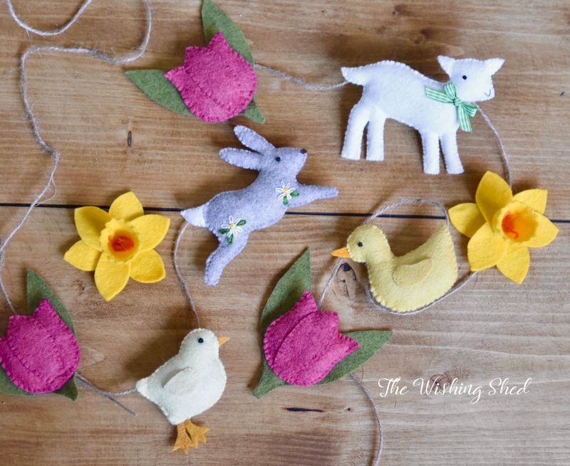 Spring Garland Felt Sewing Pattern  