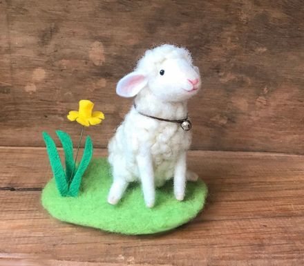 Spring Lamb - Spring Animal - Sheep - Needle Felting Pattern PDF