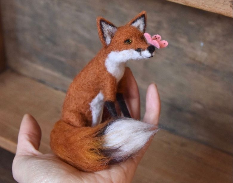 Sitting Fox - Needle Felting Pattern PDF