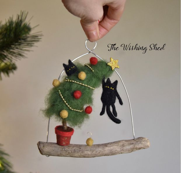 Naughty Kitty’s with Christmas Tree 