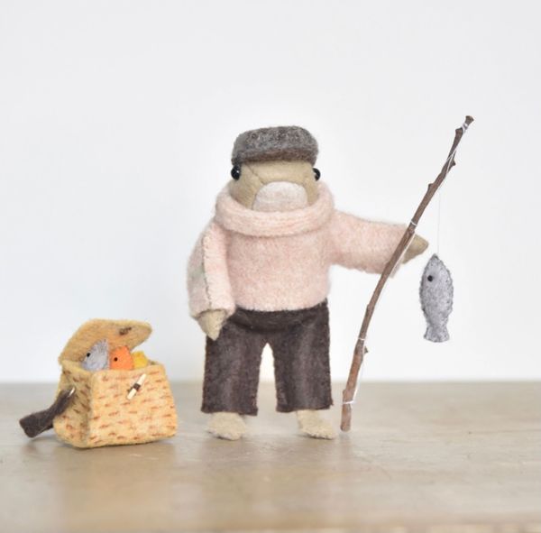 Fisherman Outfit For Beanz The Frog Doll - Sewing Pattern PDF Tutorial 