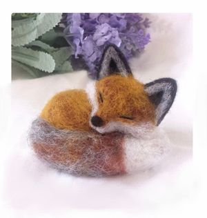 Sleeping Fox - Needle Felting Pattern PDF - The Wishing Shed