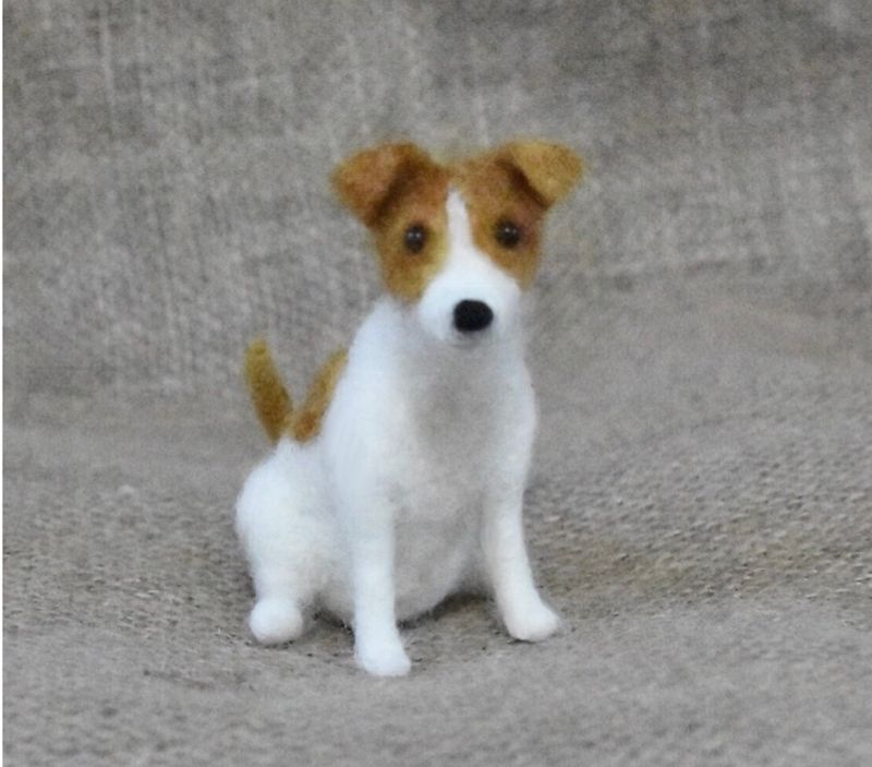 Miniature Life-Like Jack Russell Terrier Dog &#x27;Muffin&#x27; - Needle Felting Pattern PDF