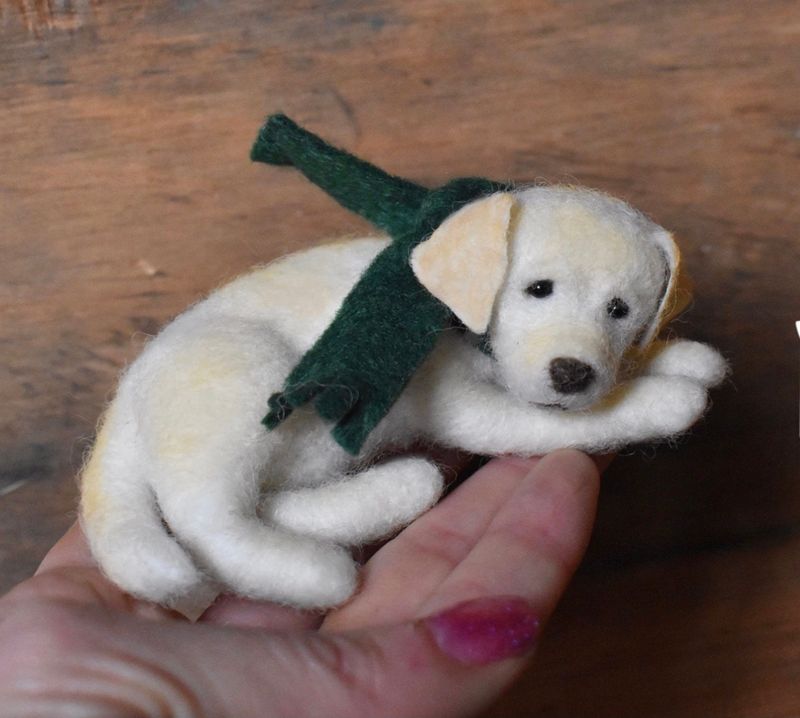 Labrador / Golden Retriever Puppy Buddy - Needle Felting Pattern PDF Tutorial  - The Wishing Shed