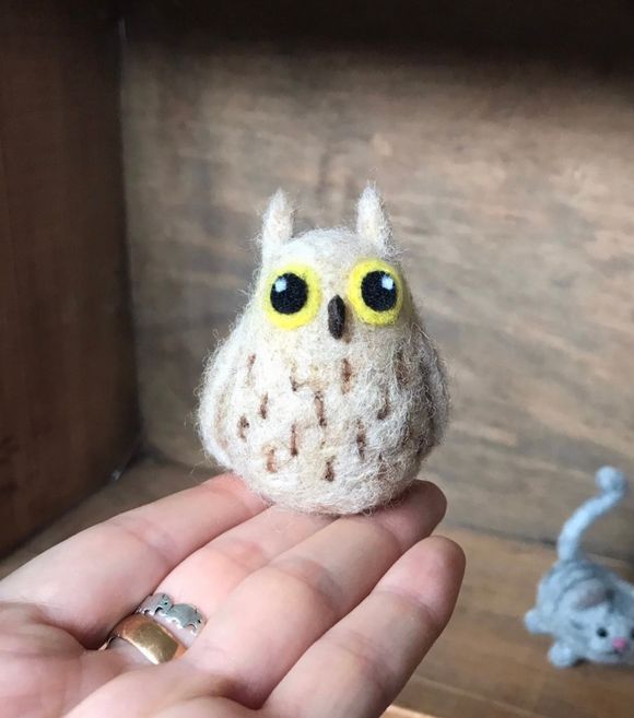 Little Owl - Needle Felting Pattern PDF Tutorial - DIY Decoration - The Wishing Shed