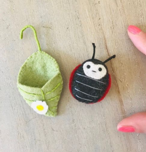Ladybug - In Leaf Bed - Easy Insect Ladybird Sewing Pattern PDF - Tutorial 