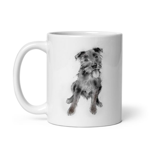 Patterdale Terrier - White Glossy Ceramic Mug