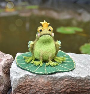 Francis The Frog Prince - Needle Felting Pattern PDF - Tutorial - The Wishing Shed