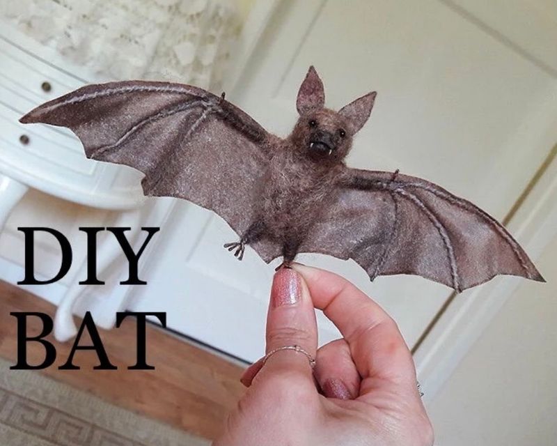 Life Like Bat - Needle Felting Pattern PDF Tutorial - DIY Halloween Decoration - The Wishing Shed