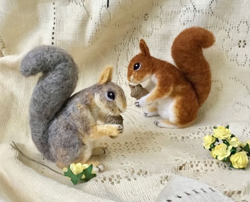 Squirrel  - Needle Felting Pattern PDF Tutorial  - The Wishing Shed