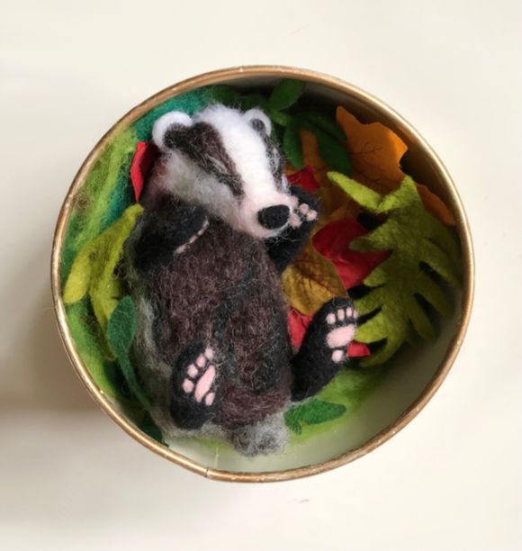 Life-like Baby Badger - Needle Felting Pattern PDF - Tutorial - The Wishing Shed