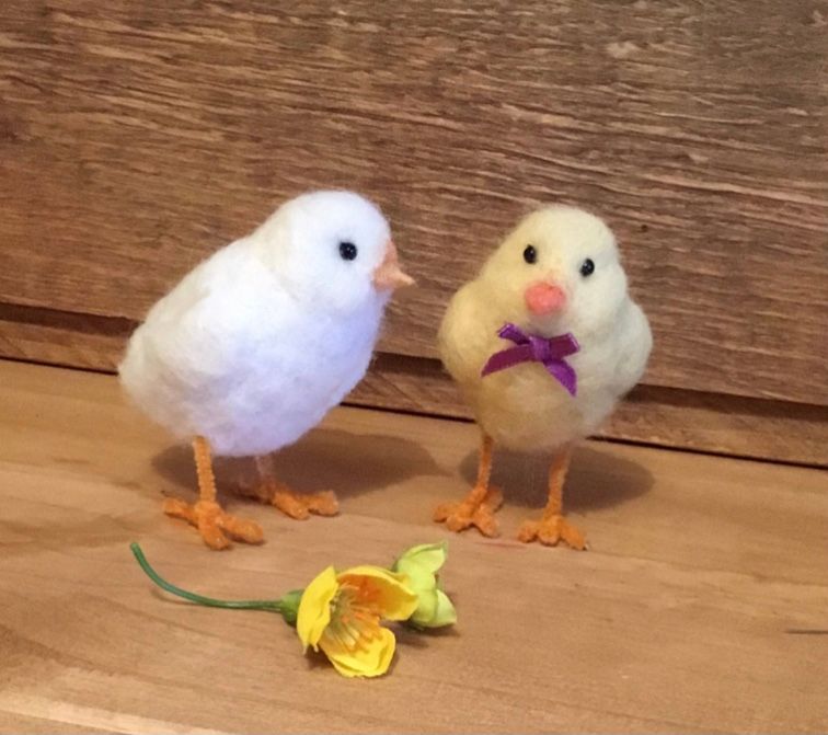Easter Chicks - Easy Needle Felting Pattern PDF - Tutorial  