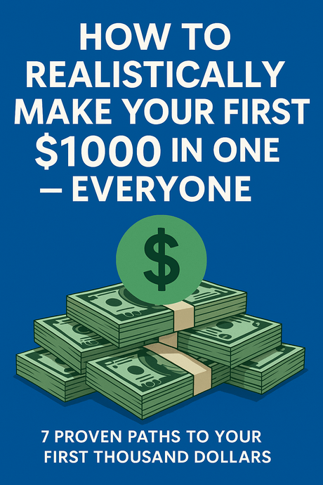 How to realistycally make your first $1000 ini one everyone