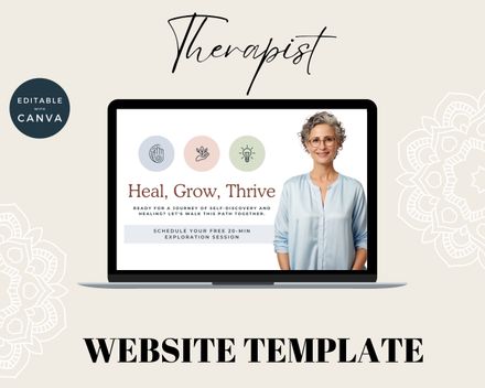 Therapist Canva Website Template