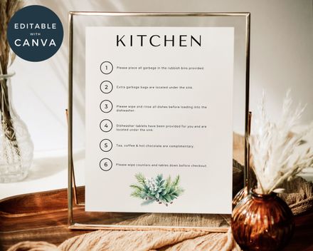 Christmas Airbnb Kitchen template