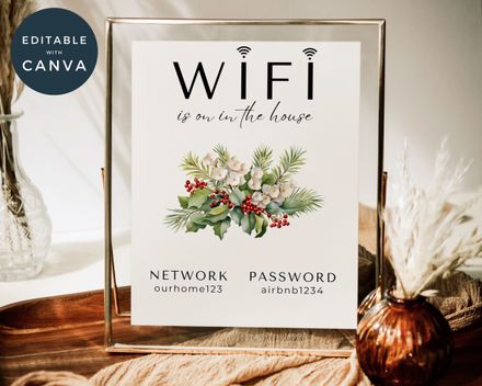 Christmas Airbnb Wifi template