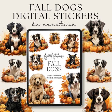 Fall Dog Stickers