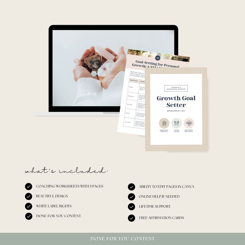 Growth Goal Setter Worksheets