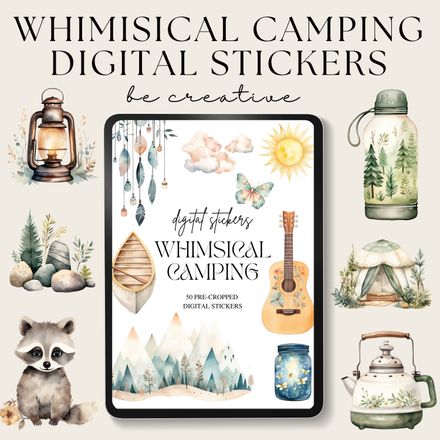 Whimsical Camping Stickers
