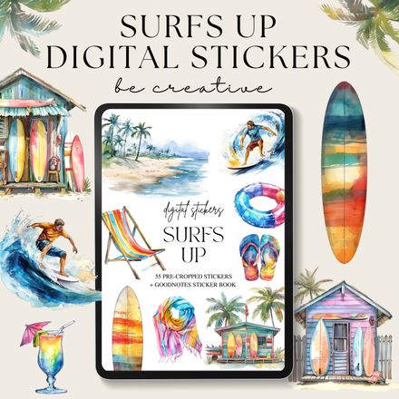 Surfs Up Stickers