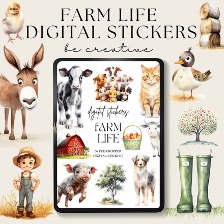 Farm Life Digital Stickers