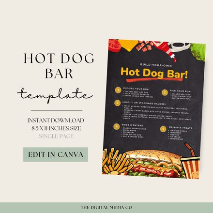 Build Your Own Hot Dog Bar template