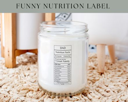  Dad Funny Nutrition Label Template 