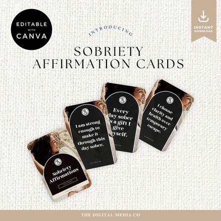 Sobriety Affirmation Cards