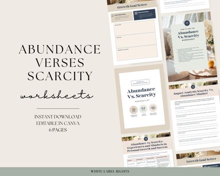  Abundance Vs Scarcity Worksheets