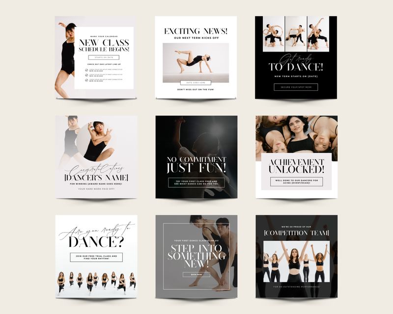 Dance Studio Instagram Templates