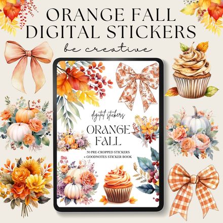 Orange Fall Stickers