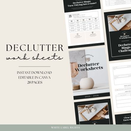 Declutter Worksheets