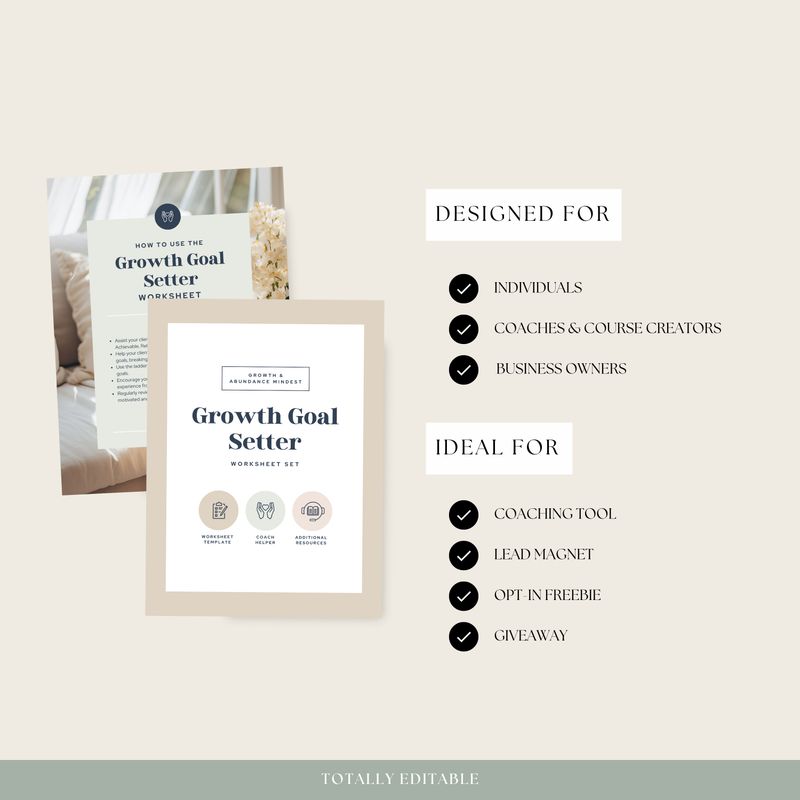 Growth Goal Setter Worksheets