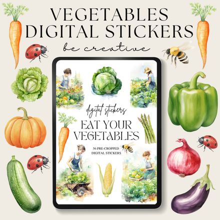 Eat Your Vegetables Digital Stickers
