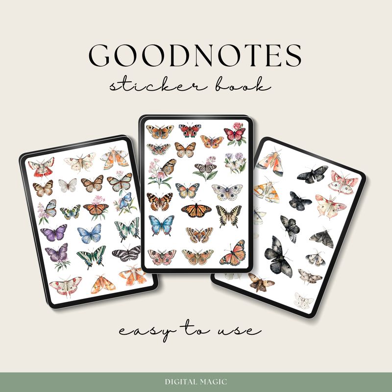 Vintage Moths Stickers