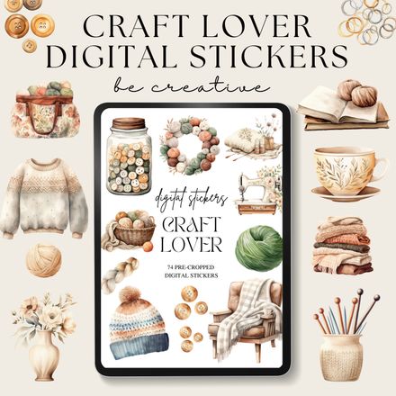 Craft Lover Digital Stickers