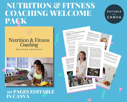Nutrition &amp; Fitness Coaching Welcome Pack template