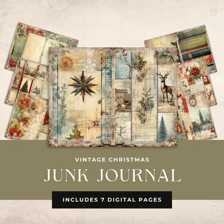 Vintage Christmas Junk Journal Bundle