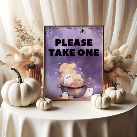 Halloween Sign Editable in Canva