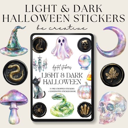 Light &amp; Dark Halloween Stickers