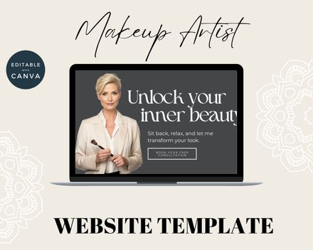 Beauty Industry Canva Website Template